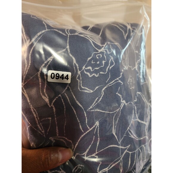 Roxy Pants Womens XXL Blue Wide Leg Floral Print Elastic Waist Boho Peasant - Picture 12 of 12